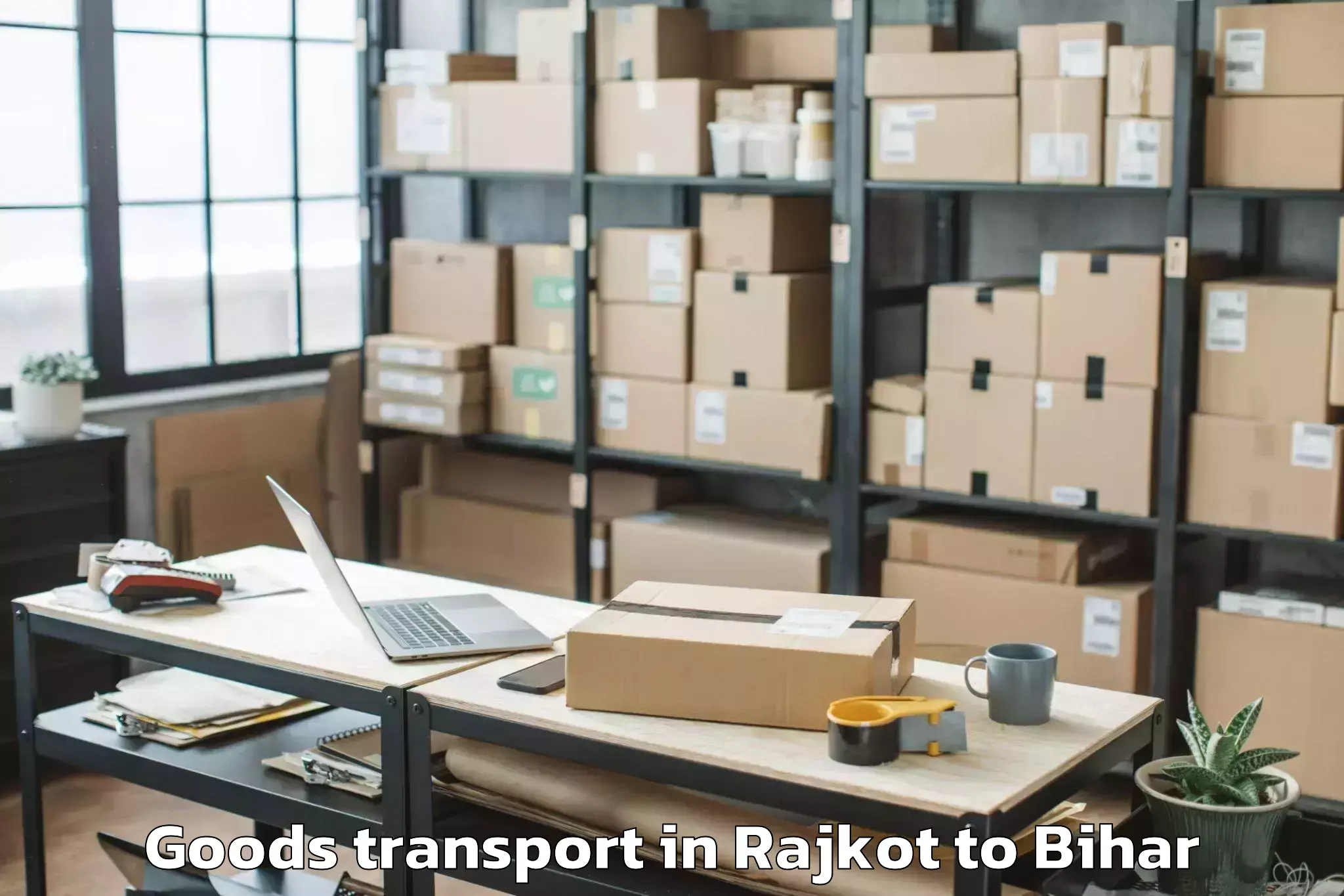 Easy Rajkot to Belaganj Goods Transport Booking